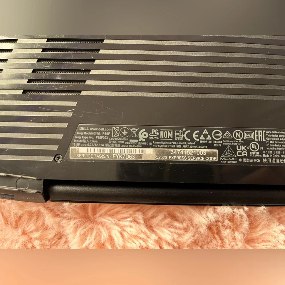 Dell G5 15.6 gaming laptop with charger